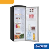 thumbnail of Exquisit Retro-Kühlschrank, ohne Gefrierfach, 229 Liter, groß, 5 Ablagen, Gemüsefach, Temperaturregelung, RKS325-V-H-161E mattschwarz