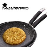 thumbnail of Masterpro - Gesmede aluminium wok Ø28x8cm met deksel geschikt voor inductie