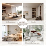 thumbnail of 3-Sitzer Sofa Samt ultratief Massivholzrahmen gepolsterte Armlehnen stabile Kunststofffüße 220x80 Kissen Wohnzimmer Sofa Beige