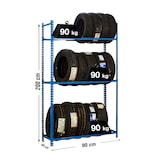 thumbnail of SimonRack Étagère pour Pneus, 12 pneus, 2000x900x400 mm, 3 niveaux, Bleu – Simonauto