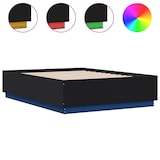 thumbnail of vidaXL Bettgestell mit LED Schwarz 120x190 cm Holzwerkstoff