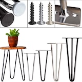 thumbnail of 4x Haarnadel Tischbeine EDELSTAHL SCHWARZ CHROME Möbel Tischgestell Hairpin Leg EDELSTAHL 2 Streben