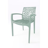 thumbnail of Fauteuil Saphir en polypropylène de haute qualité, coloris Vert Frosty, empilable. Marque Grandsoleil. Dimensions : 56,5x55x81 cm.