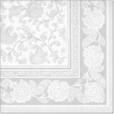 thumbnail of 12500 Servietten "ROYAL Collection" 1/4-Falz 40 cm x 40 cm weiss "Ornaments"