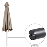 thumbnail of Kingsleeve Sonnenschirm 330 cm mit Kurbel Schutzhülle UV Schutz 80+ wasserabweisend Taupe