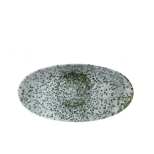 6 x Platte oval Chefs Plate 35x17,5cm MINERAL green