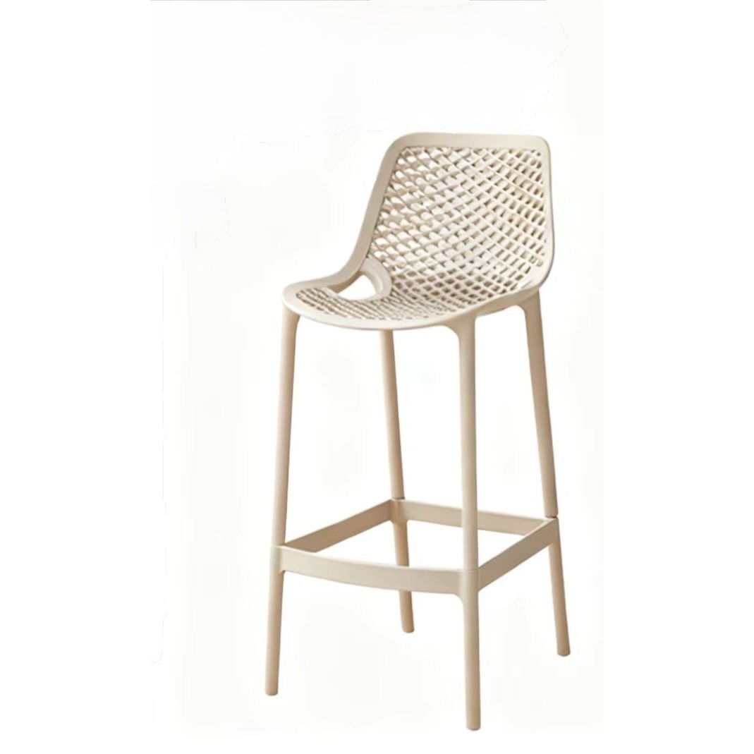 Gasfrit - Hoher Barhocker aus braunem Polypropylen 450 x 450 x 980 mm