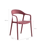 thumbnail of METRO PROFESSIONAL Silla apilable Gastro Laveria, plástico, burdeos