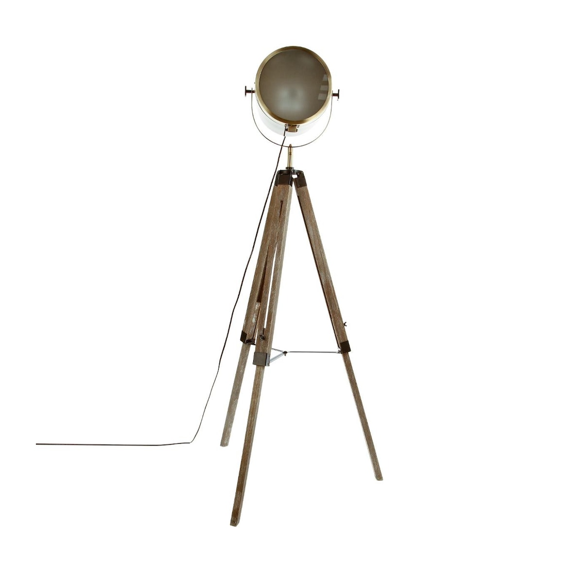 Atmosphera Ebor - Lámpara de Pie 62,5x57x150cm de Madera y Hierro