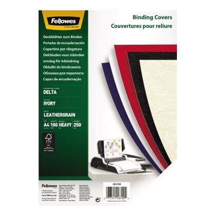 Fellowes Deckblatt Delta DIN A4 elfenbein 100 St. 5370004