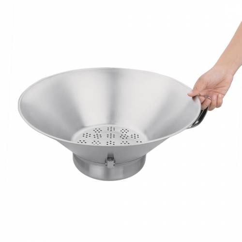 Roestvrijstalen frietschep Ø28cm, snelle en robuuste afvoer - Equipementpro