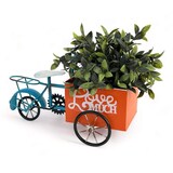 thumbnail of DanDiBo Blumenfahrrad für Garten Metall Stehend Fahrrad Blau Orange 96530 Pflanzfahrrad Dekofahrrad Blumenständer