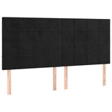 thumbnail of vidaXL Boxspringbett mit Matratze & LED Schwarz 200x200 cm Samt
