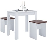 thumbnail of Esal Essgruppe Esstisch und 2 Hocker weiß.
