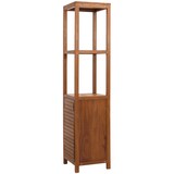 thumbnail of Teak-Regal HWC-M84, Badschrank Badregal Badezimmer, hochwertiges B-Grade-Teak (Kernholz, 20-30 Jahre), 180x40cm