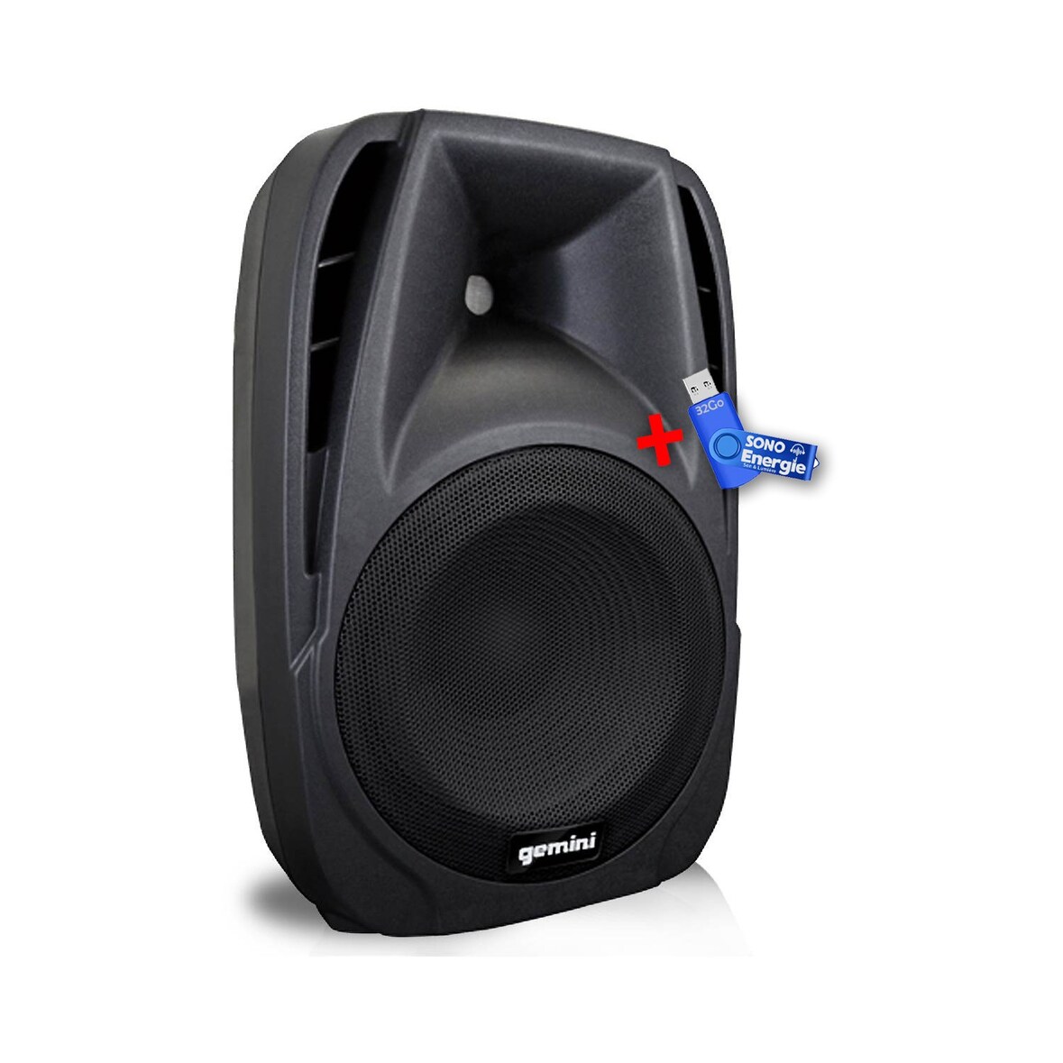 GEMINI ES08BLU Enceinte active - Boomer 8"+ Clé USB 32G