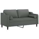 thumbnail of vidaXL 2-Sitzer-Sofa mit Zierkissen Dunkelgrau 140 cm Stoff