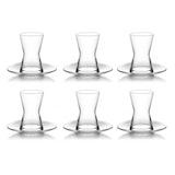 thumbnail of LAV Derin 12er Teeglas Set mit Unterteller 170ml Türkische Teegläser