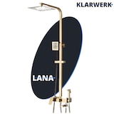 thumbnail of LANA| Conjunto de chuveiro de chuva premium em aço inoxidável dourado brilhante | Torneiras de design sistema de chuveiro|completo com chuveiro de mão