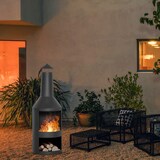thumbnail of Outsunny Braciere da Giardino in Metallo Porta Legna e Attizzatoi