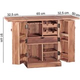 thumbnail of FineBuy Hausbar Massivholz Vitrine ausklappbar Landhausstil Barschrank Weinbar