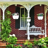 thumbnail of Relaxdays Blumenampel mit Wasserspeicher, Set, 3 Größen, Selbstbewässerung, außen & innen, hängender Blumentopf, weiß