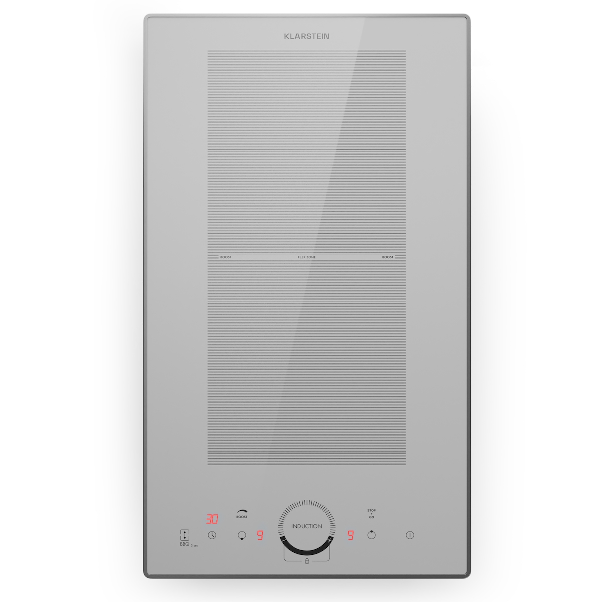 Klarstein Delicatessa Domino Prime Einbaukochfeld Induktion 2 Zonen 3500W Autark Weiß