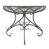 thumbnail of DanDiBo Tisch Halbrund Wandtisch Halbtisch 130434 Beistelltisch aus Metall 90 cm Gartentisch Konsole