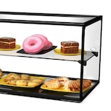 thumbnail of MBH - Vetrina espositiva neutra professionale Snack 92 cm 1 ripiani vetri dritti. Espositore neutro da banco porta brioches per bar e pasticceria.