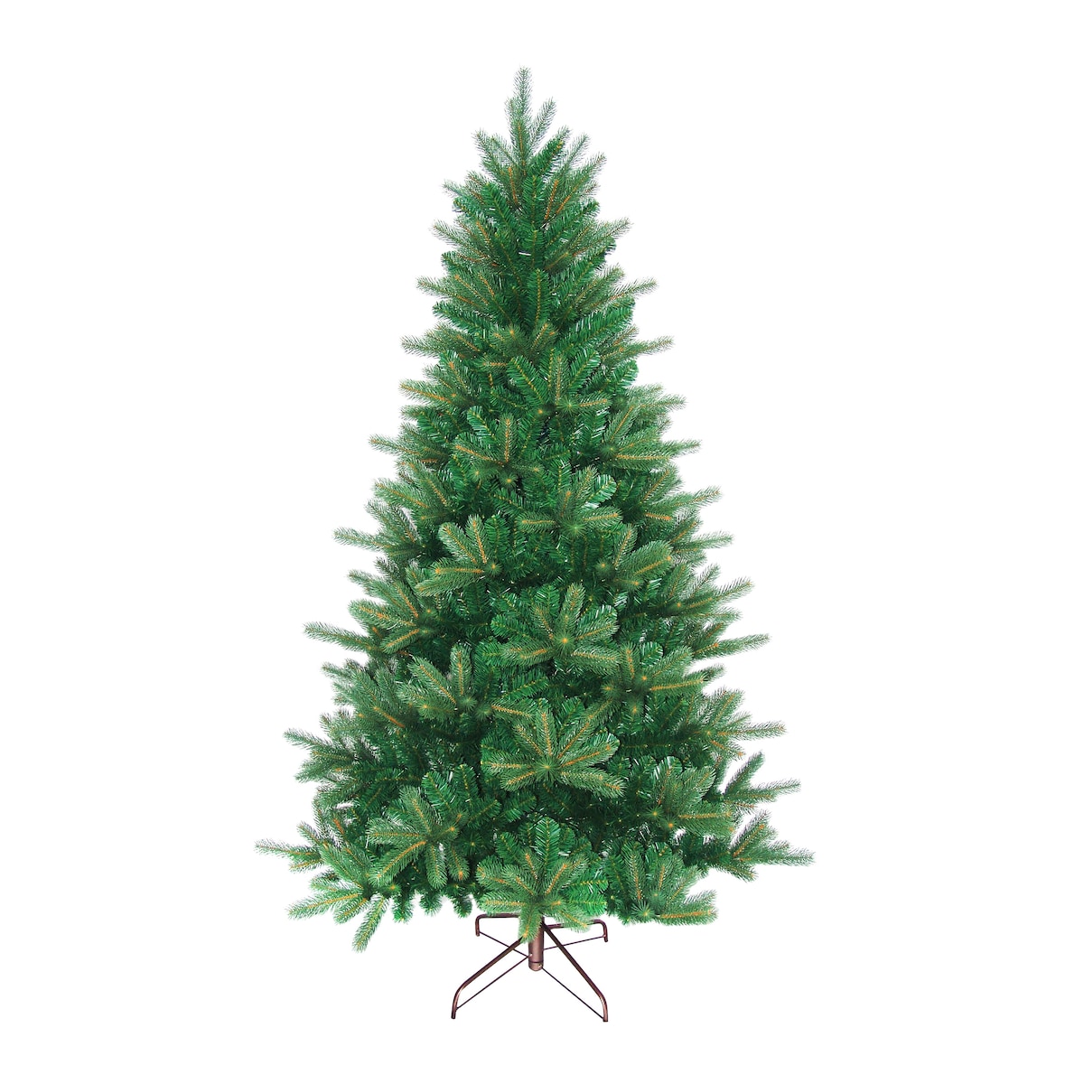 Albero Di Natale Artificiale verde in PE e PVC, 180cm altezza, 752 punte, 117cm diametro, costruzione uncino, base metallo