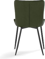 thumbnail of Esszimmerstuhl Set 4 Kunstleder Grün 80x47x58 cm stapelbar mit Klick Mechanismus, Metall Holz Gestell, ergonomisch gepolstert für Küche