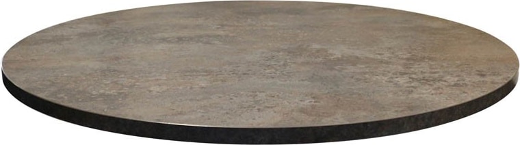 Un plateau de table rond aspect pierre.