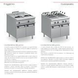 thumbnail of Cuocipasta elettrico professionale su armadio chiuso 2 vasche 40+40 litri misure 80x90xh85 cm 6 cestelli inclusi
