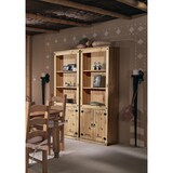 thumbnail of Möbilia Schrank | 3 Fächer, 2 Türen | Kiefer-Holz massiv | B 81 x T 38 x H 177 cm | honigfarbend, gewachst | 19020031 | Serie SCHRANK