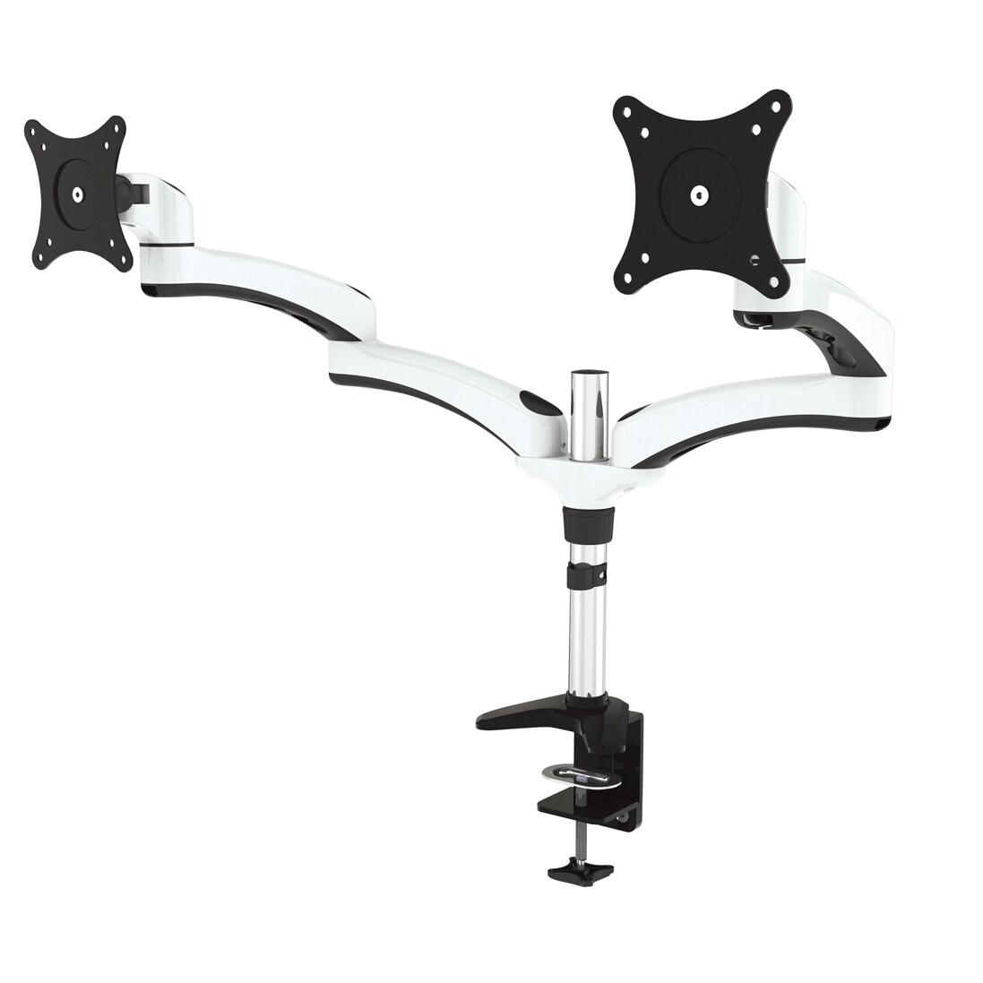 JENIMAGE ME230TK-Tischhalterung - 2 Monitore Neigen -90 bis +45 Grad Drehen 180 Grad Schwenken 360 Grad fuer 15 bis 27 Zoll