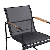 thumbnail of Outdoorstuhl Gartenstuhl Lounge Sessel Armlehne in Holzoptik Textilen