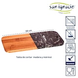 thumbnail of San Ignacio KINVARA – Rechteckiges Schneidebrett aus Holz und Marmor in Schwarz, 38 x 18 cm