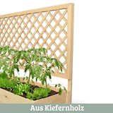 thumbnail of Pflanzkasten mit Rankgitter THIO Inkl. Vlies & Handschuhe, Hochbeet mit Rankhilfe Blumenkasten für Kletterpflanzen hängende Körbe, 128cm Breit