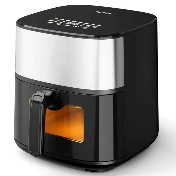 AIGOSTAR Freidora de aire 2000W 8L calefacción doble ventana de visualización