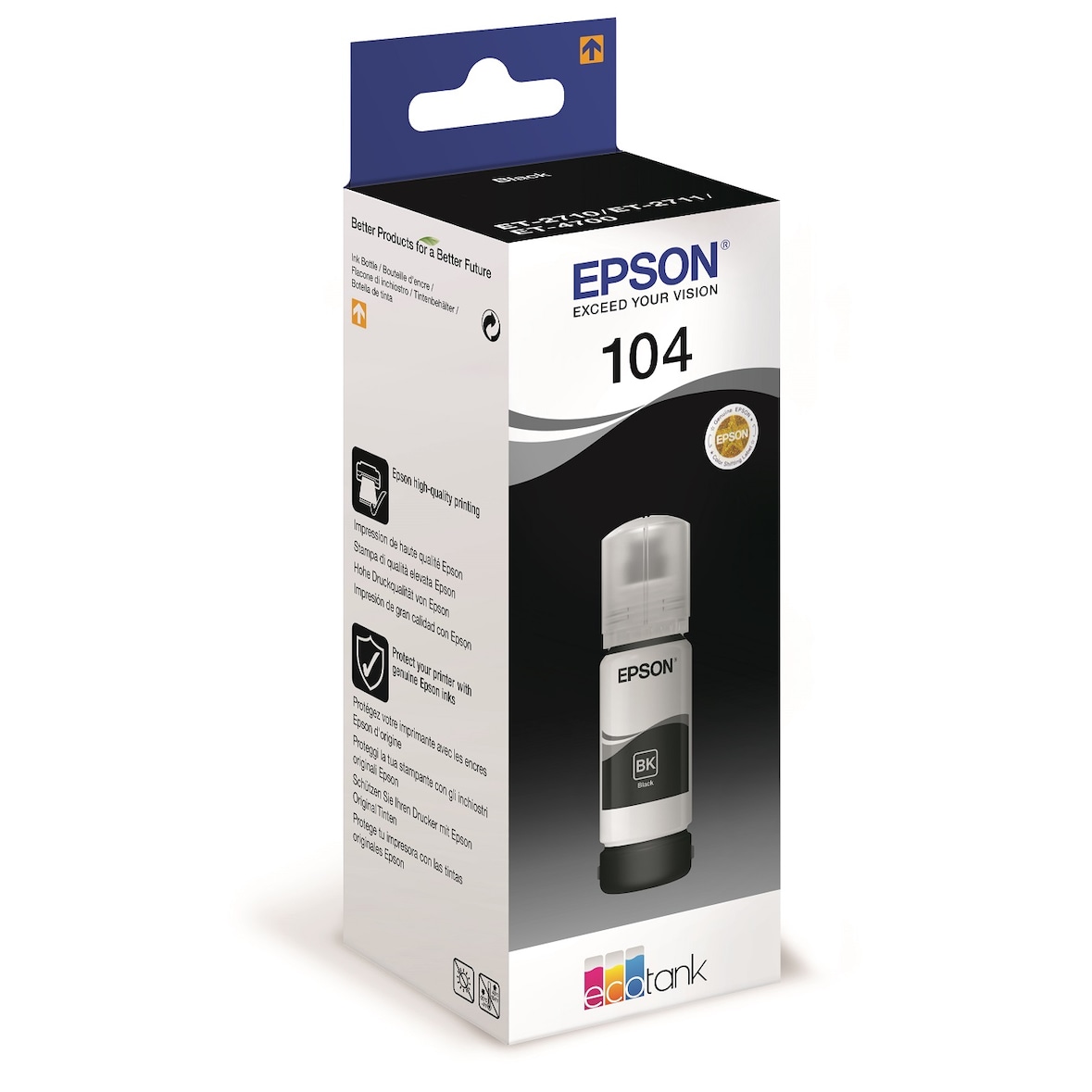 EPSON Bouteille Jet d'Encre 104 EcoTank Black (T00P1) - C13T00P140