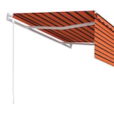 thumbnail of vidaXL Markise Automatisch Einziehbar mit Volant 4x3m Orange und Braun
