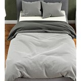 thumbnail of Teddyplüsch Winter Bettwäsche Grau Anthrazit 135x200cm 4 teilig Uni