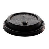 thumbnail of 500x Domdeckel mit Verschlußklappe schwarz für Pappbecher COFFEE TO GO 80mm Ø