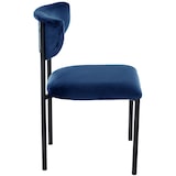 thumbnail of Chaise de salle à manger Gambell Velours Bleu foncé
