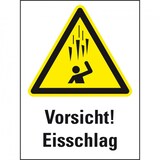 thumbnail of Schild I Warn-Kombischild Warnung vor Eisschlag, Aluminium, 300x400mm, DIN EN ISO 7010