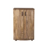 thumbnail of Barschrank OSKAR Mangoholz Braun 122x46x74cm Weinschrank Kaffeetresenschrank