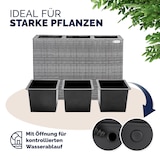 thumbnail of CASARIA® Blumenkasten Pflanztopf mit Rankgitter grau