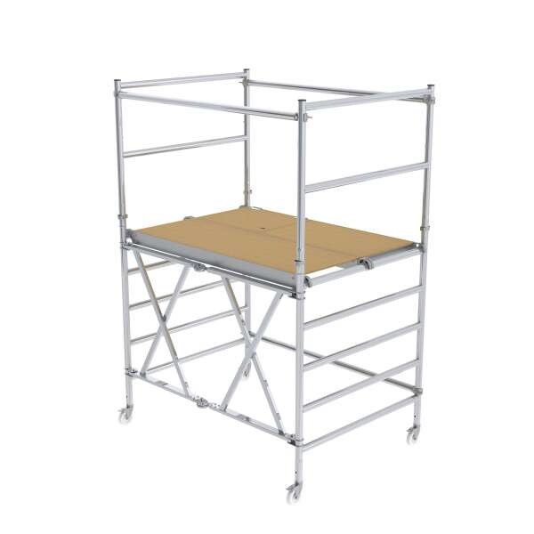 Klappgerüst aus Aluminium, mit Ausbaueinheit, Plattform 1,35 x 1,80 m