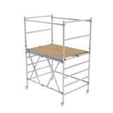 thumbnail of Klappgerüst aus Aluminium, mit Ausbaueinheit, Plattform 1,35 x 1,80 m
