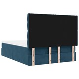 thumbnail of vidaXL Ottoman-Bett mit Matratzen & LEDs Dunkelblau 140x190 cm Samt